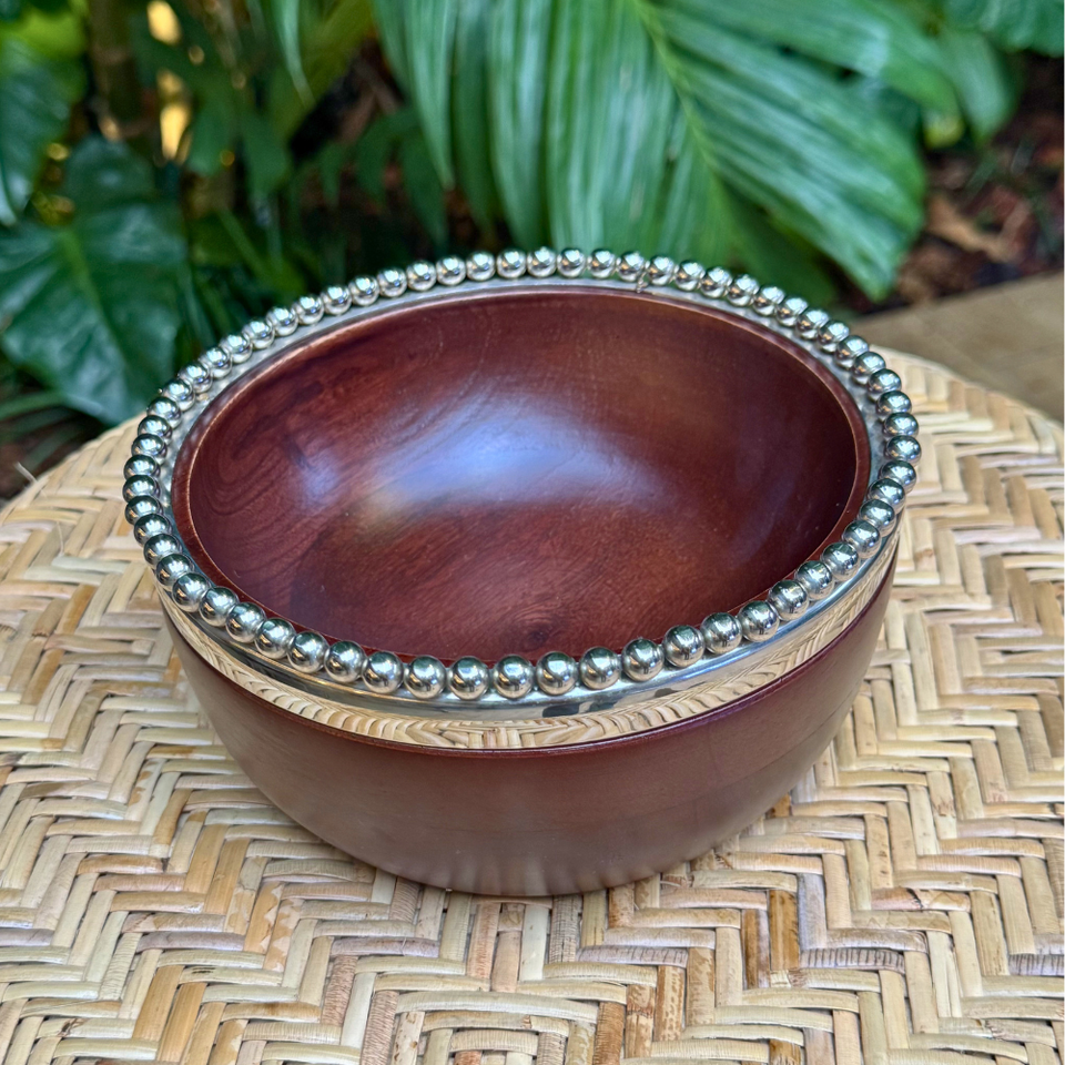Bowl de Madeira Bolinhas Object Bahali 17cm