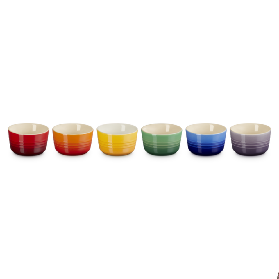 Kit com 6 Mini Ramekins Gift Collection Rainbow Le Creuset