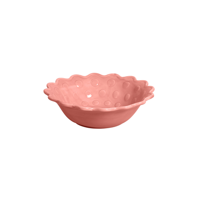 Tigela Grande Cerâmica Rosa Florença 30cm Scalla
