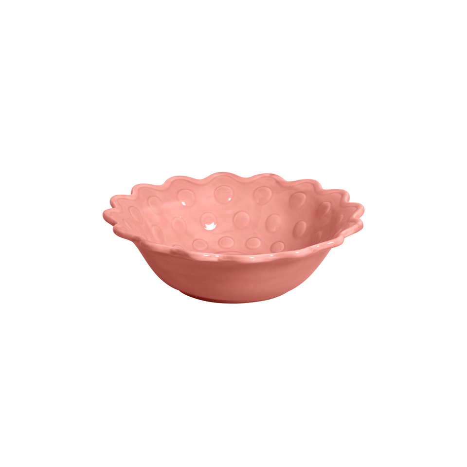 Tigela Grande Cerâmica Rosa Florença 30cm Scalla