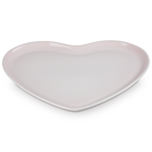 Bandeja de Servir Coração Cerâmica Sphere Seoul Shell Pink  32cm Le Creuset