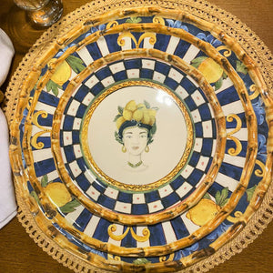 Jogo 6 Pratos de Sobremesa Cerâmica Taormina 20cm Maison Blanche