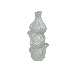 Vaso Dente de Alho Cerâmica 12x27cm