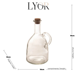 Garrafa para Azeite de Vidro com Tampa de Cortiça 580ml Lyor