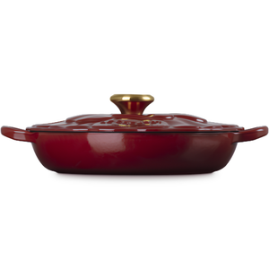 PRÉ-VENDA: Caçarola Buffet Signature Petal Rhone com Pegador Dourado 2,2L 26cm Le Creuset