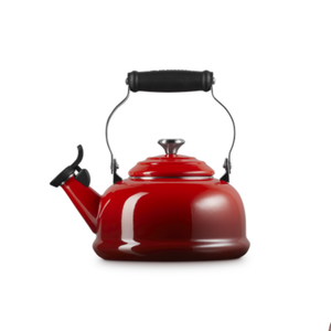 Chaleira Tradicional Com Apito 1,6L Vermelha Pegador Inox Le Creuset