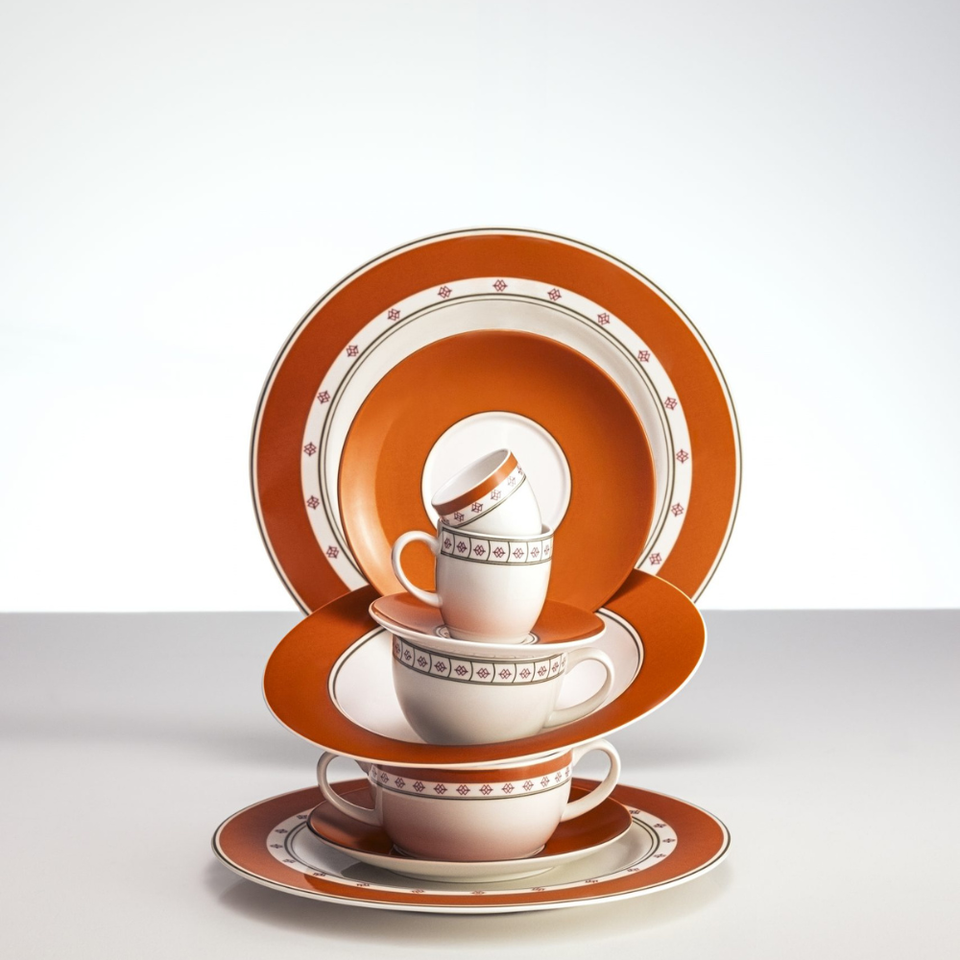 Conjunto com 6 Xícaras de Chá Porcelana Colline 250ml Strauss