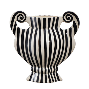 Vaso Grecco Preto e Branco Spirale