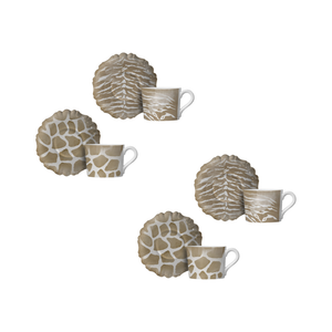 Jogo 4 Xícaras de Café Cerâmica Savana 100ml Maison Blanche