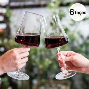 Kit com 6 Taças para Vinho em Cristal Reserva 460ml