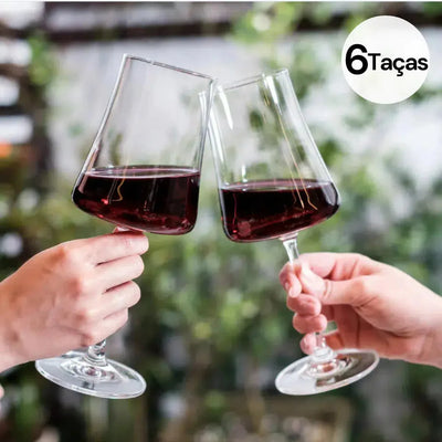 Kit com 6 Taças para Vinho em Cristal Reserva 460ml