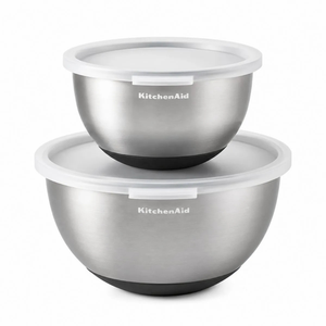 Conjunto 2 Tigelas Bowl em Inox Multiuso Cozinha KitchenAid