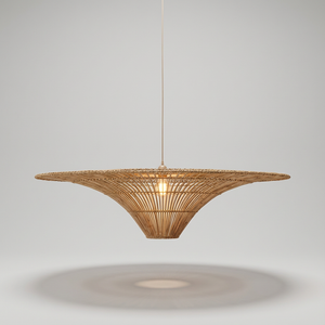 Luminária Artesanal Rattan Natural Liora 60x23cm Bahali