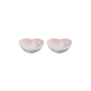 PRÉ-VENDA: Kit 2 Pratos Coração Shell Pink 13cm Le Creuset