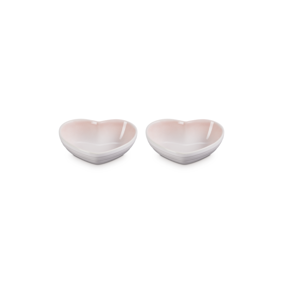 PRÉ-VENDA: Kit 2 Pratos Coração Shell Pink 13cm Le Creuset