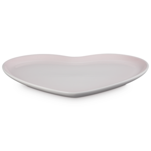 Bandeja de Servir Coração Cerâmica Sphere Seoul Shell Pink  32cm Le Creuset