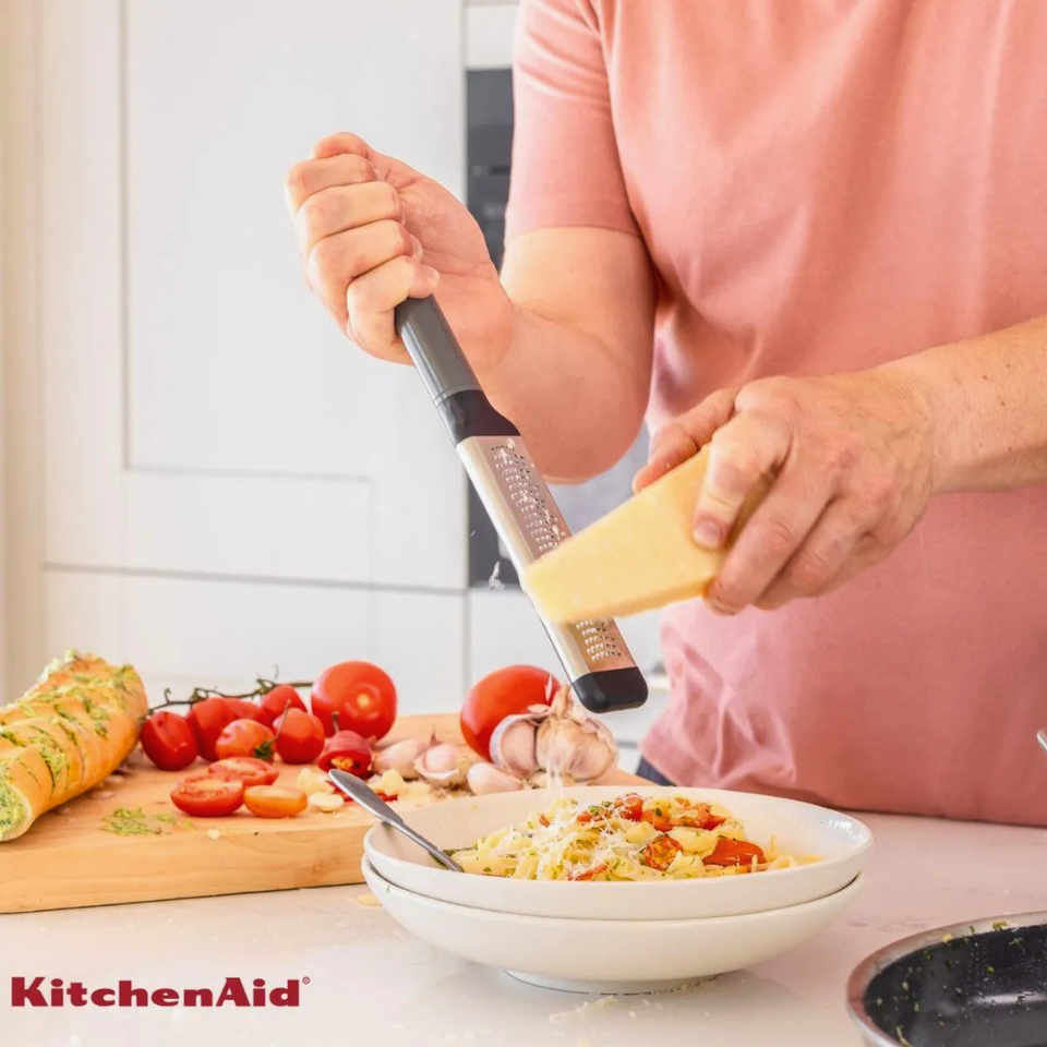Ralador Zester Fino Queijo Legumes Raspas Cinza KitchenAid