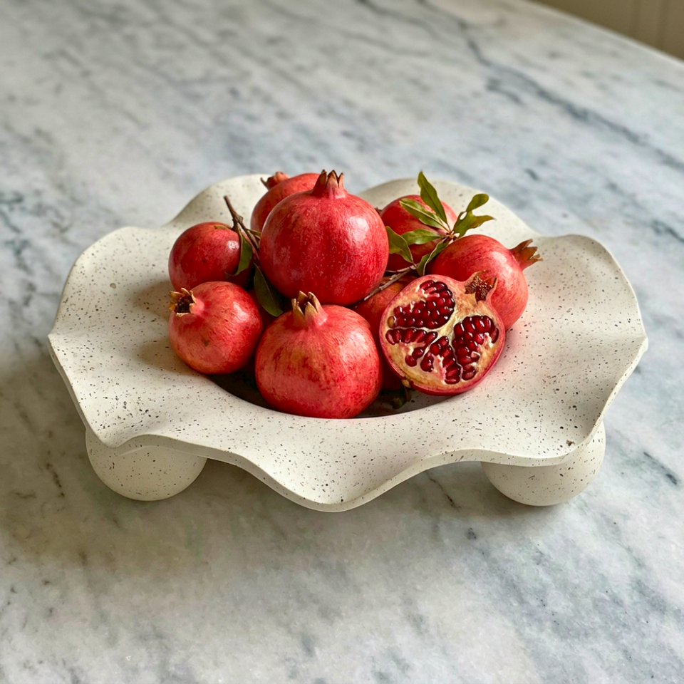 Centro de Mesa Resina Flocos Pequeno 40cm