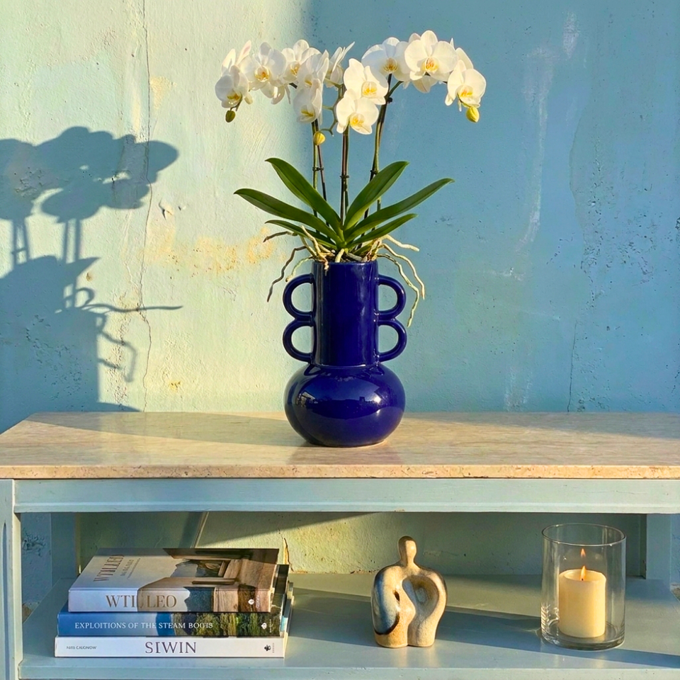 Vaso Grecco Azul Linha Anello