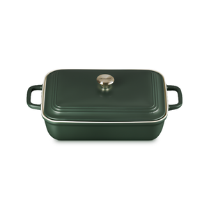 PRÉ-VENDA: Travessa Retangular Cerâmica Com Tampa San Fran Foret 31cm Le Creuset