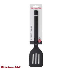 Espátula Perfurada 35cm Cozinha em Nylon Preta KitchenAid