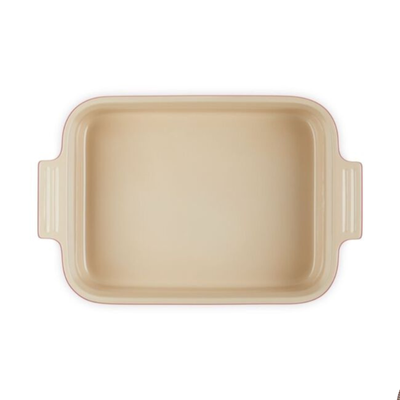 Travessa Retangular Clássica Cerâmica Com Tampa Vermelha 32cm Le Creuset