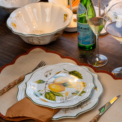 Kit Pratos Rasos + Sobremesa Cerâmica Toscana Scalla (24 peças)