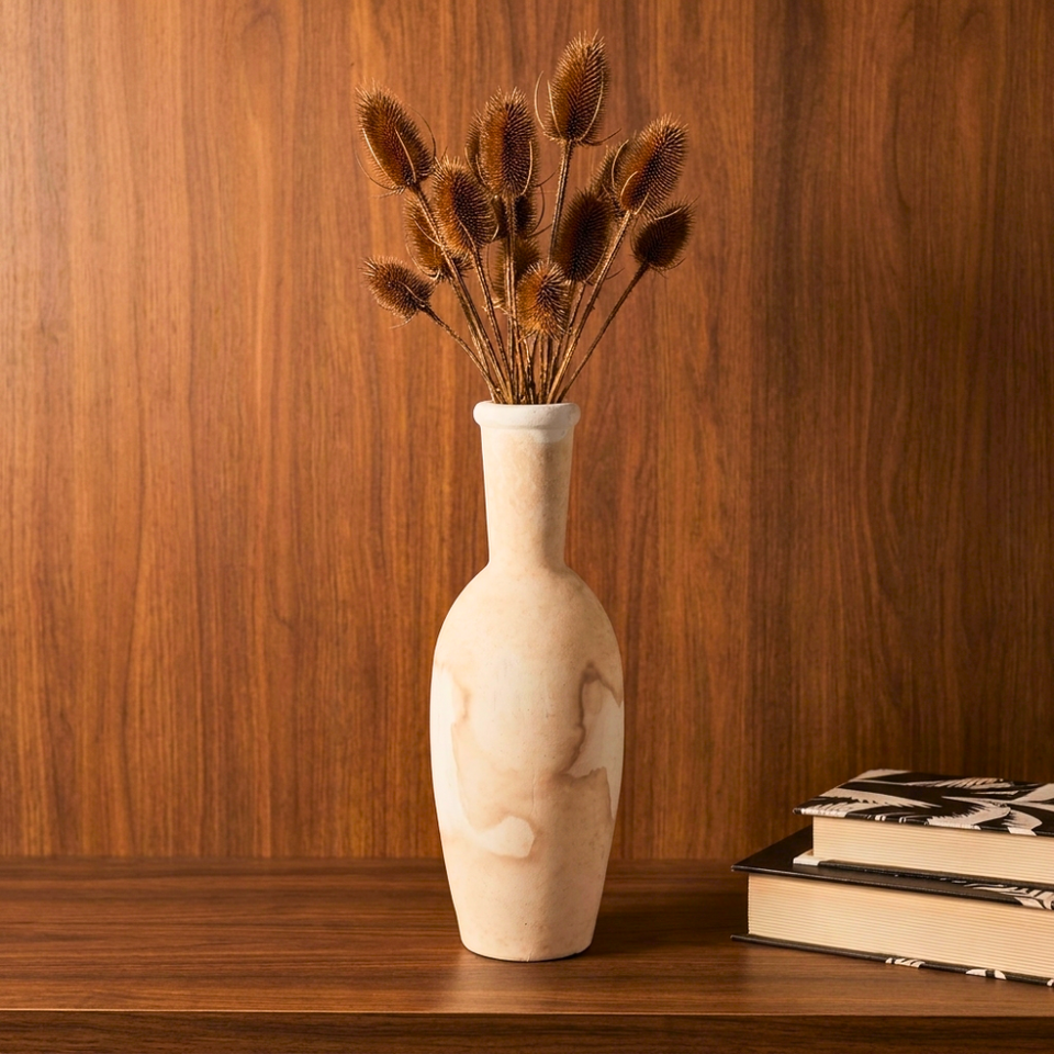 Vaso em Madeira Branco