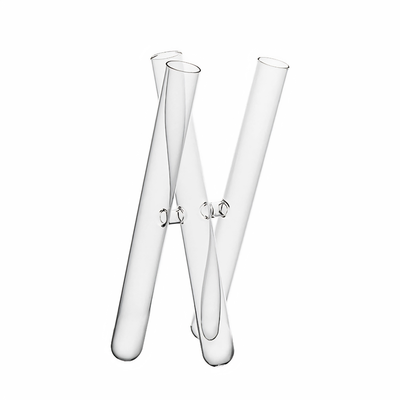 PRÉ-VENDA: Vaso 3 Tubos em Vidro Transparente Floratório 2,5X32