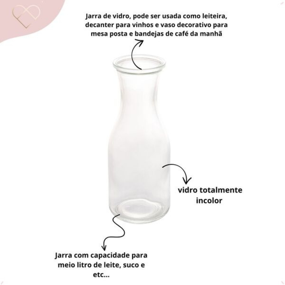 Decanter Vidro 500ml Lyor