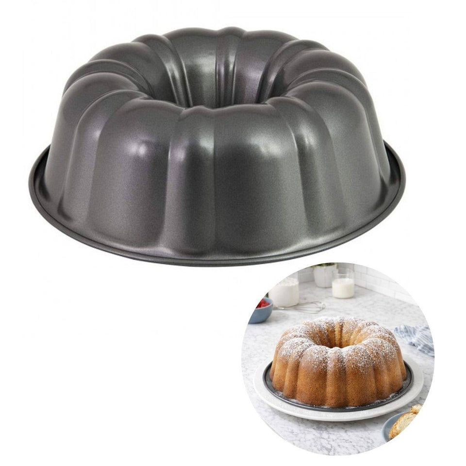 Forma Furo Bolo Pudim Antiaderente Redonda Charlotte 25cm
