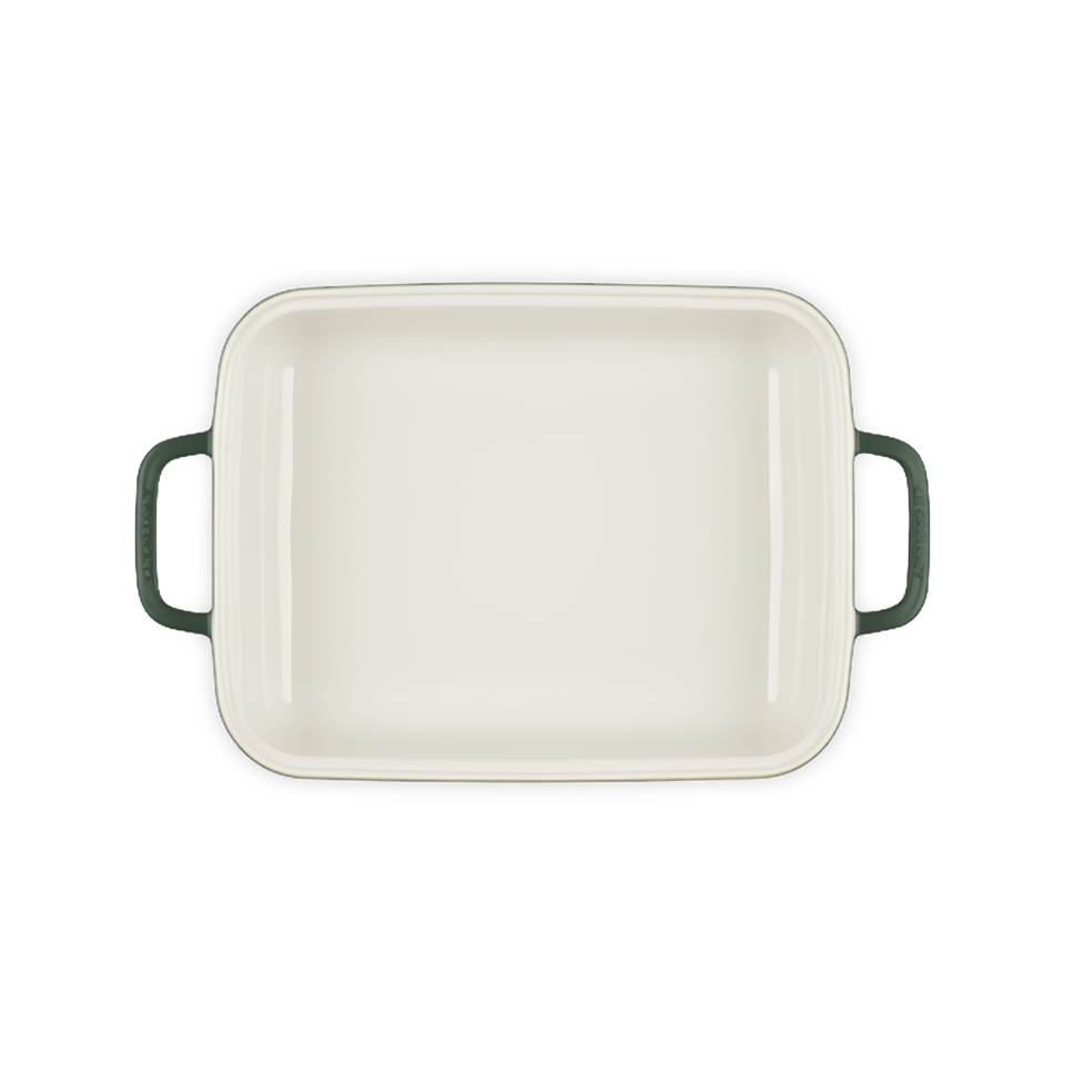 PRÉ-VENDA: Travessa Retangular Cerâmica Com Tampa San Fran Foret 31cm Le Creuset