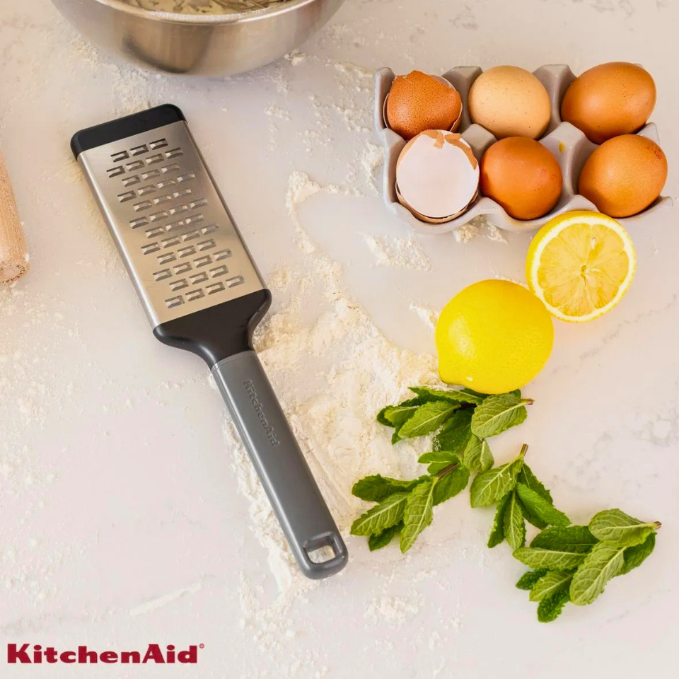 Ralador Zester Grosso Raspas Inox Cozinha Cinza KitchenAid