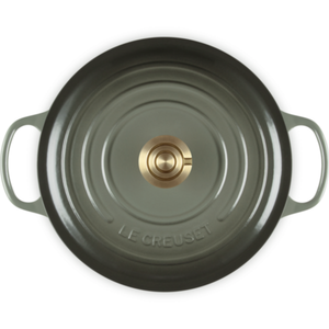 Panela Le Creuset Redonda Signature Thyme com Pegador Light Gold 3,3L 22cm