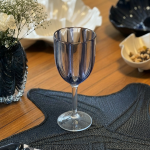 Conjunto 6 Taças Acrílico Azul Linha Náutica 300ml