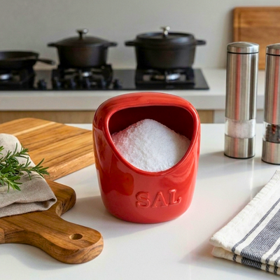PRÉ-VENDA: Saleiro 650gr Vermelho