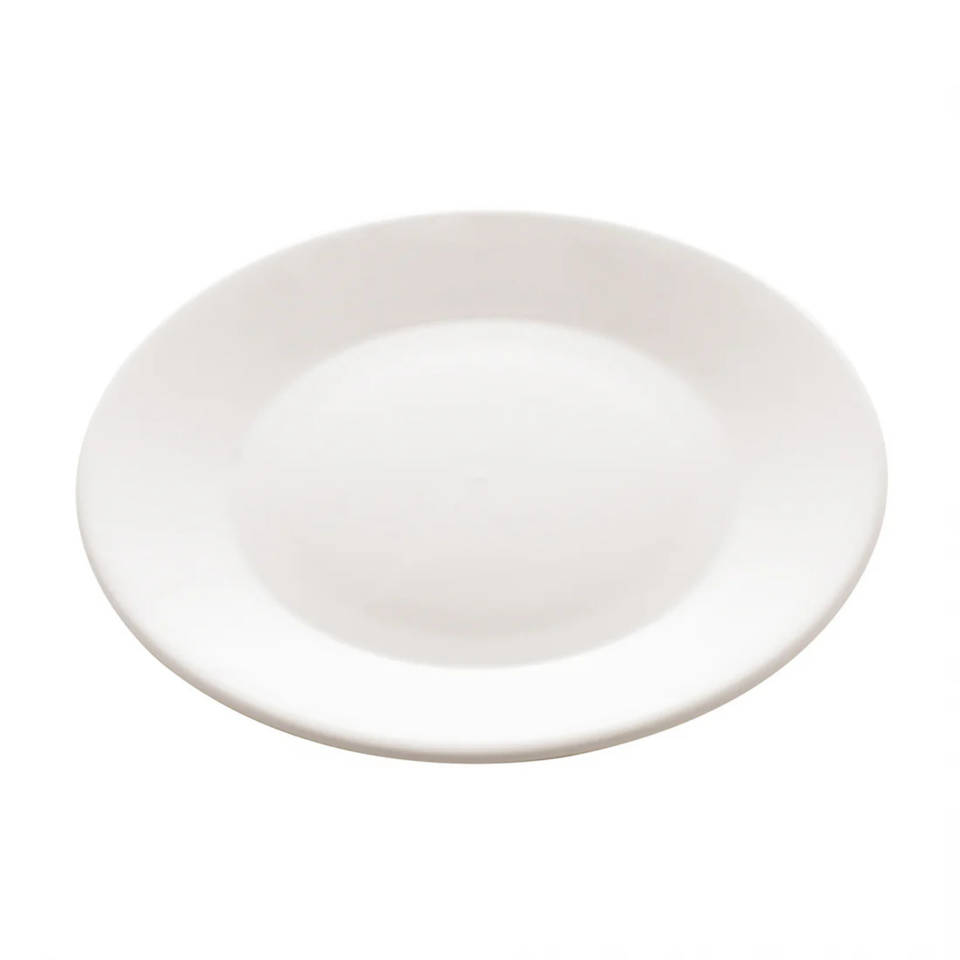 Prato Sobremesa Porcelana Clean Branco 20,5cm Lyor