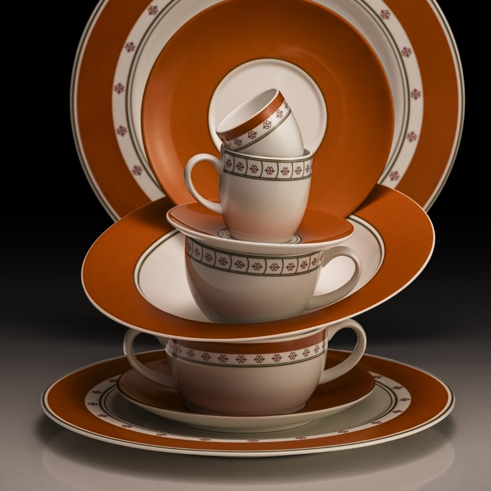 Conjunto com 6 Xícaras de Café Porcelana Colline 100ml Strauss