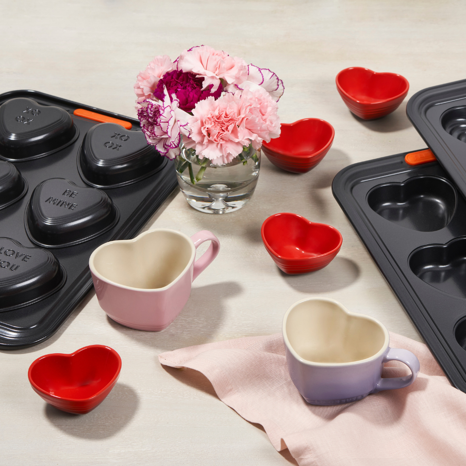 Kit com 4 Mini Bowls Coração Seoul  Vermelho