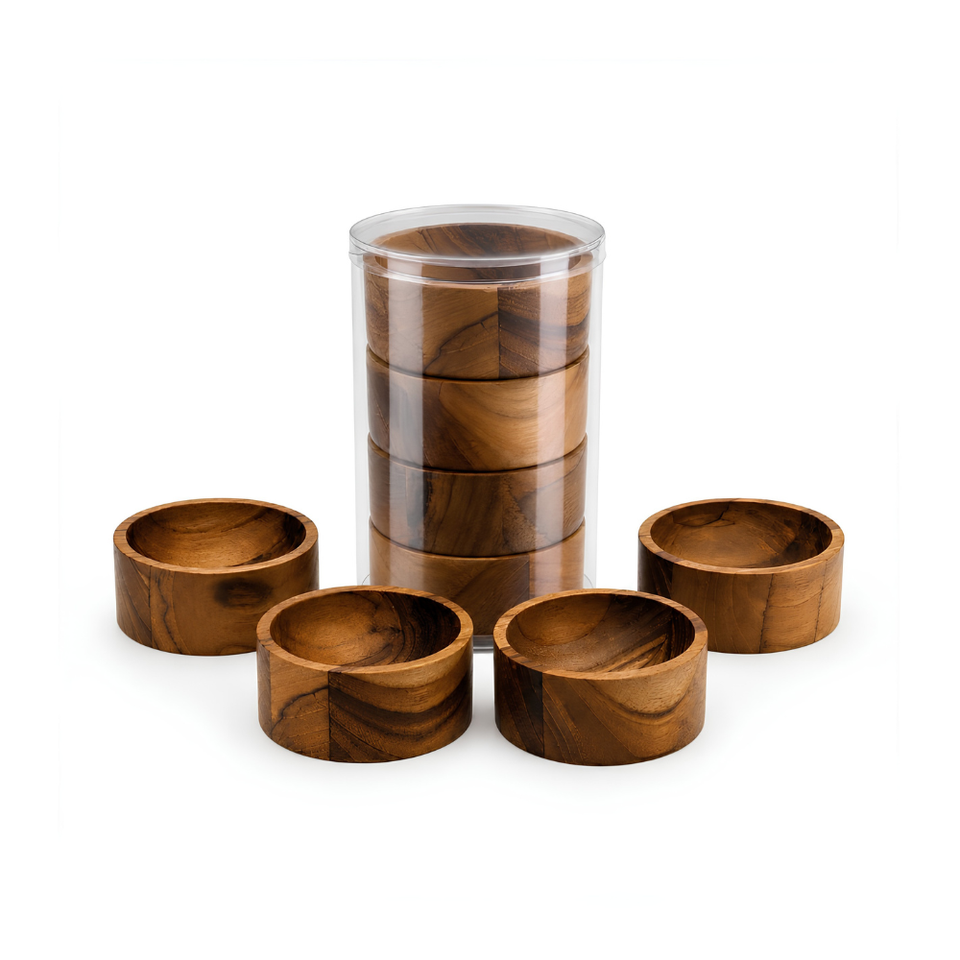 Kit 4 Ramekins Madeira TecaLaguiole Médio La Maison