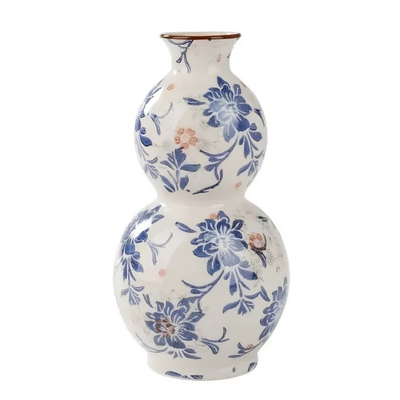 Vaso Vintage Botânico Cerâmica 30cm