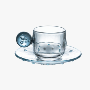 PRÉ-VENDA: Jogo de 6 Xícaras de Café Vidro Azul Linha Sintonia 120ml