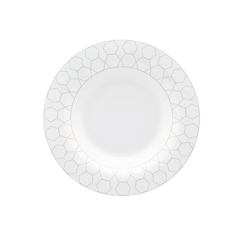 Conjunto com 6 Pratos Fundos Porcelana Mythology Apollon 24,5cm Strauss