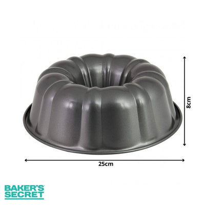 Forma Furo Bolo Pudim Antiaderente Redonda Charlotte 25cm