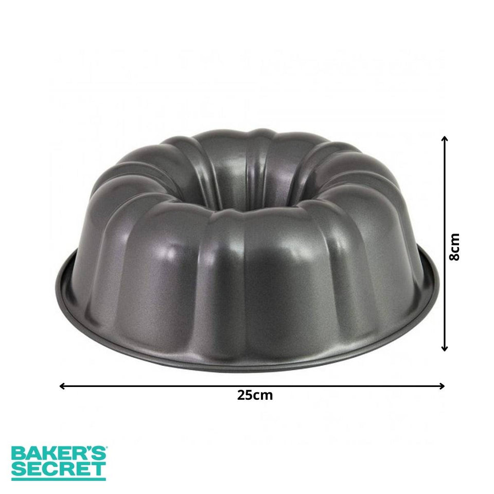 Forma Furo Bolo Pudim Antiaderente Redonda Charlotte 25cm
