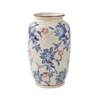 Vaso Vintage Campestre Cerâmica 25cm