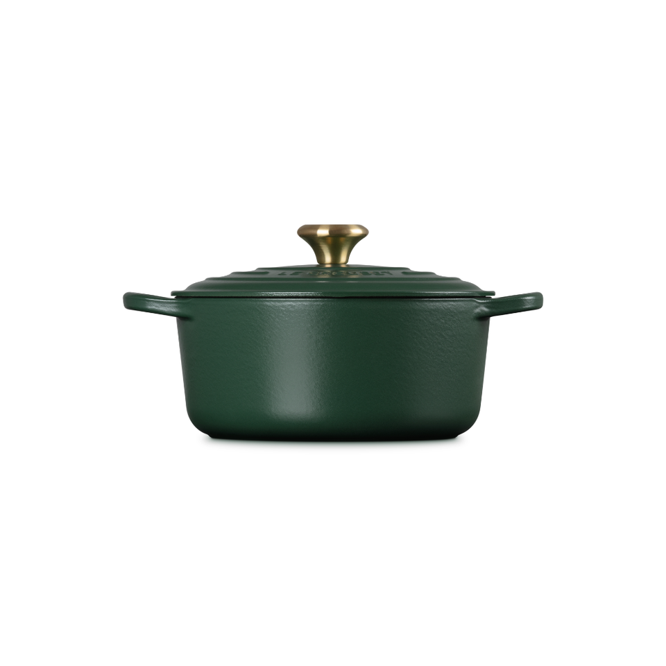 PRÉ-VENDA: Panela Redonda 24cm Signature Foret com Pegador Dourado 4,2L