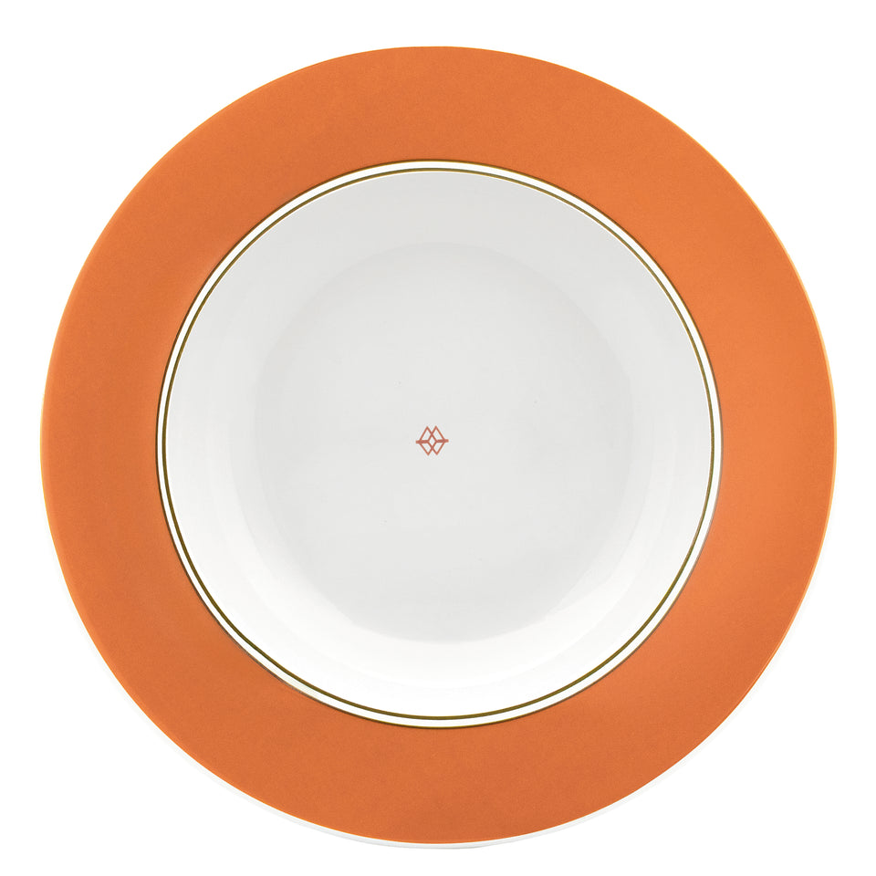 Conjunto com 6 Pratos Fundos Porcelana Colline 23,5cm Strauss