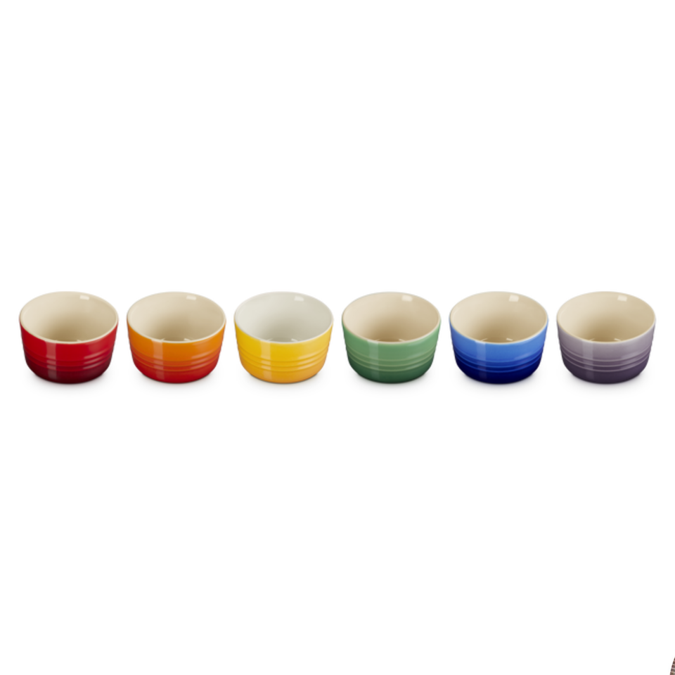 Kit com 6 Mini Ramekins Gift Collection Rainbow Le Creuset