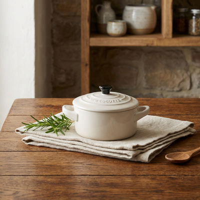 Mini Cocotte Cerâmica Meringue 250ml 10cm Le Creuset